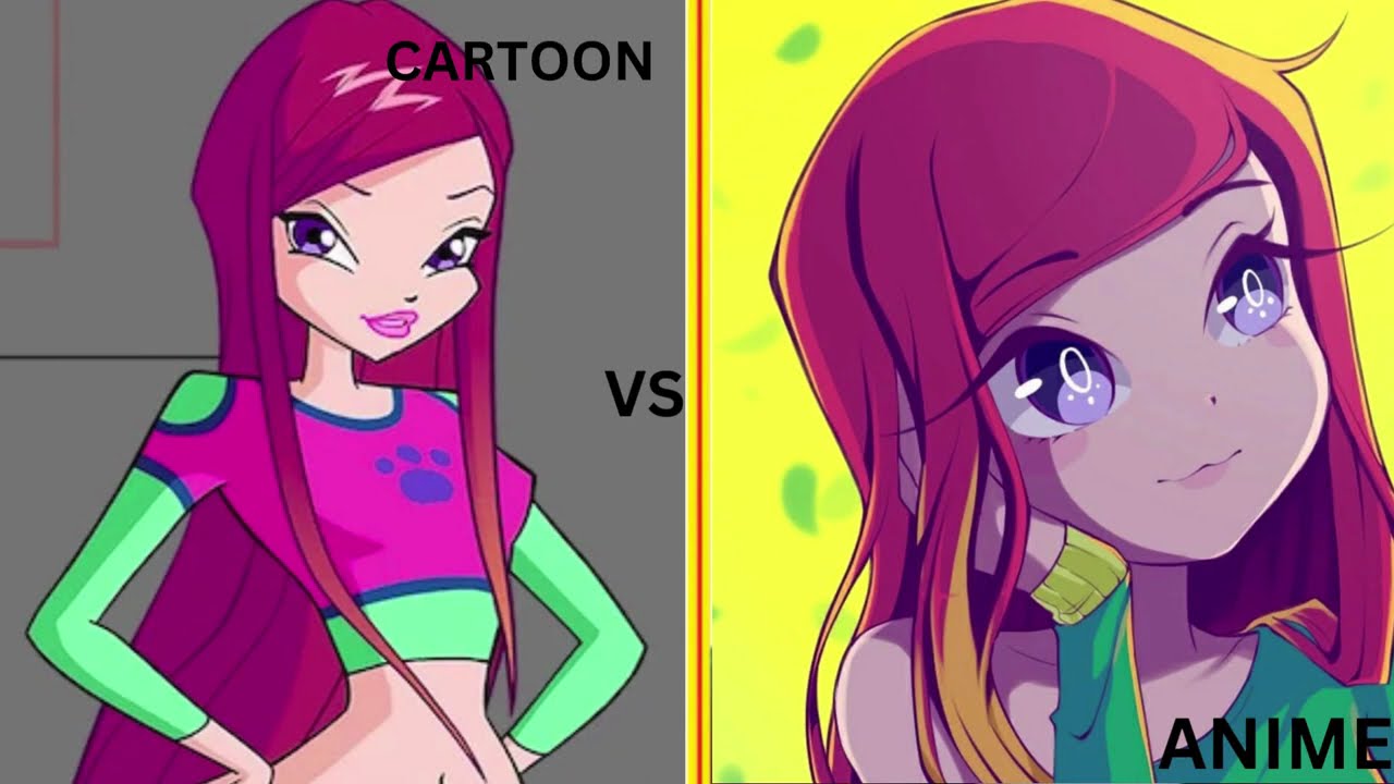 Winx Club Characters as Anime - Cartoons Vs Anime