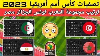 ترتيب مجموعات تصفيات كأس أمم أفريقيا 2023. لن تصدق ترتيب مجموعات  المغرب،تونس،الجزائر، مصر ✅️🔥