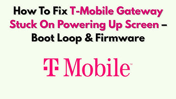 Hoe de T-Mobile Gateway vastloopt op het opstartscherm - Opstartlus en firmware