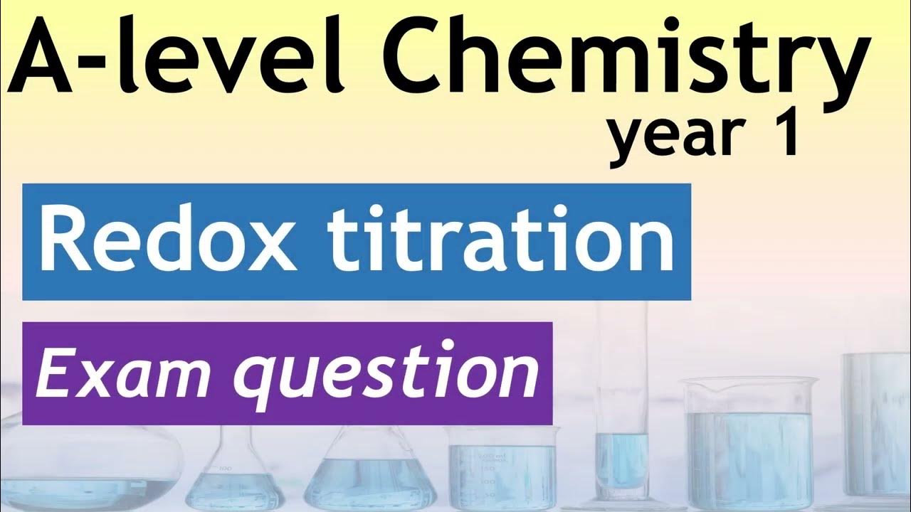 Alevel chemistry Redox titration exam question walk through YouTube