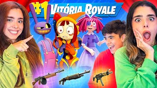 THE AMAZING DIGITAL CIRCUS CHEGOU NO FORTNITE !! Estevão, Milla e Milly