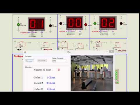 Gestion d'une salle d'attente à base d'un PIC 16F877 et une application VB.NET