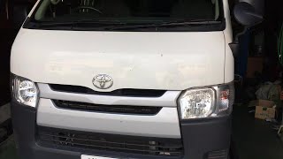 ＫＤＨ２０１Ｖ　ハイエース の エンジンオイル交換　オイルエレメント 交換  方法 動画 になります  レジアスエース KDH201　HIACE　TOYOTA