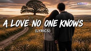 A Love No One Knows (Lyrics) | ✨ Some Hearts Love in Silence