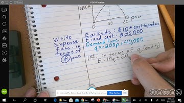 Part 2 Graphs of Expense & Revenue Functions