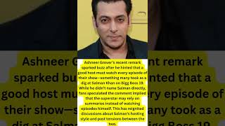 Ashneer Grover’s recent remark  at Salman Khan on Bigg Boss 19. #shorts