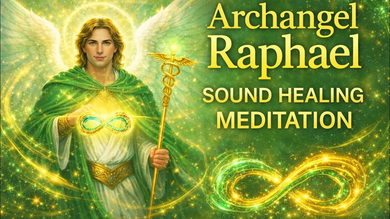 Archangel Raphael Sound Healing | Calm & Restore the Nervous System & Third eye | light language 💚🪽🌟