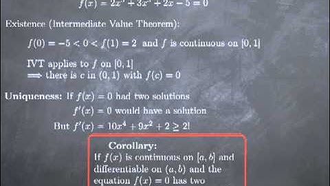 M8-3: Applications of the Mean Value Theorem