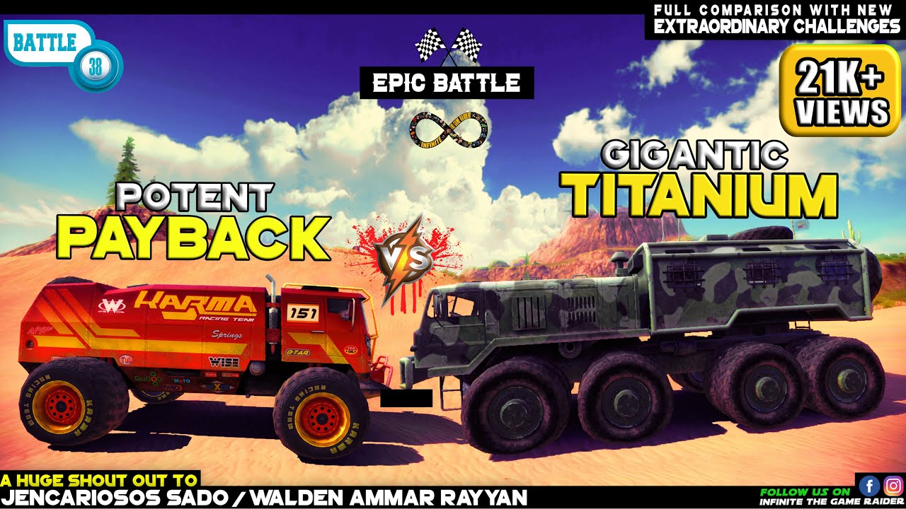 OFF THE ROAD PAYBACK VS TITANIUM BATTLE | INFINITE OPEN WORLD DRIVING ...