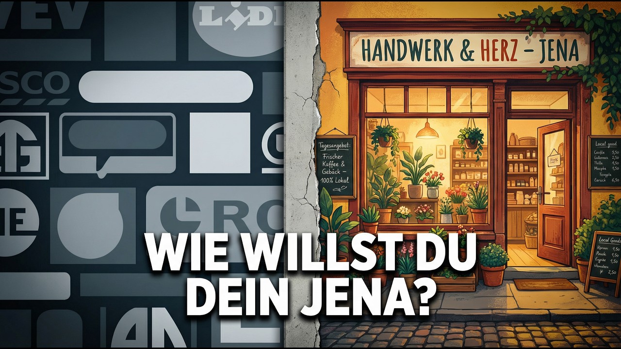 KI-generiertes Symbolbild zur Folge „Katrin Hitziggrad: Filialstadt oder Kulturstadt – Jena muss wählen“