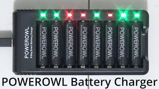 POWEROWL Rechargeable AA Batteries with Charger