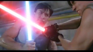 Donnie Yen with a lightsaber