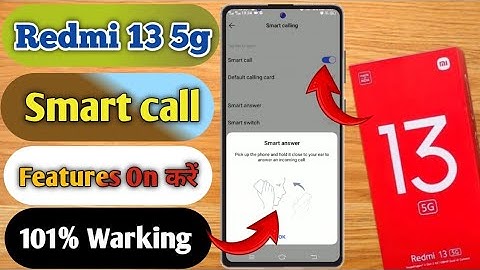 how to smart call redmi 13 5g || redmi 13 5g automatic answer call, smart call on redmi 13 5g