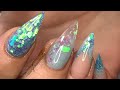 UNDER THE SEA | GLITTER PLANET | BLUE NAILS | FULL SET