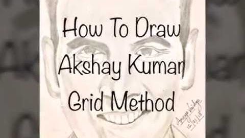 How To Draw Akshay Kumar- Grid Method- step by step- Timelapse
