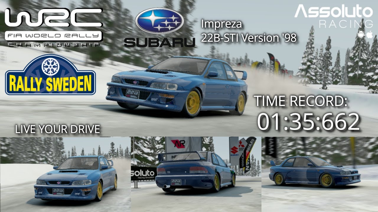 Assoluto Racing | Subaru Impreza 22B-STI Ver. - Rally Sweden [1:35:662] (Gameplay)
