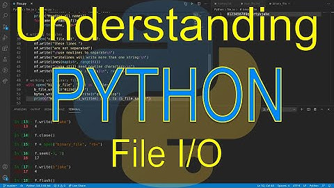 Understanding Python: File Input and Output
