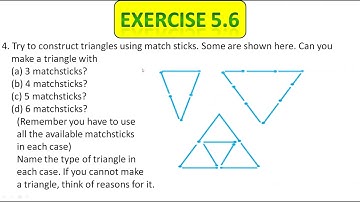 #solution of #exercise 5.6 #Class 6 #CBSE/NCERT #Types Of Triangle #maths Triangle using matchsticks