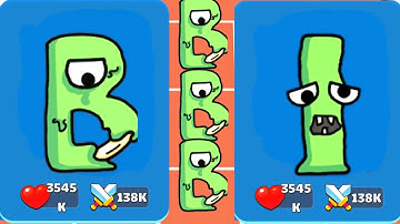 Merge Alphabet 2D Fusion Fight Vs Merge Alphabet Lore Run ⭐ Number Lore ⭐ Abcdefghijklrtuvwxyz