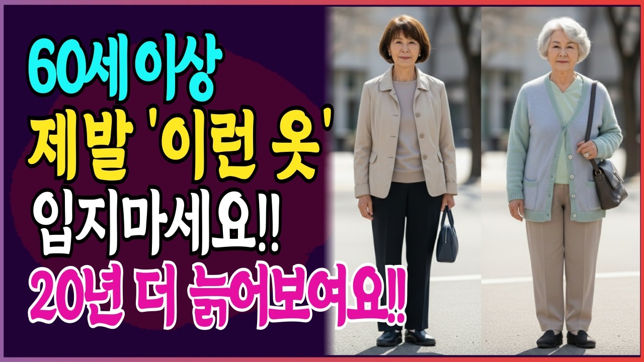 60대 절대 입으면 안 되는 옷 3가지, 10년 늙어보입니다I 시니어패션 I 중장년패션 I 60대 패션 I 70대 패션