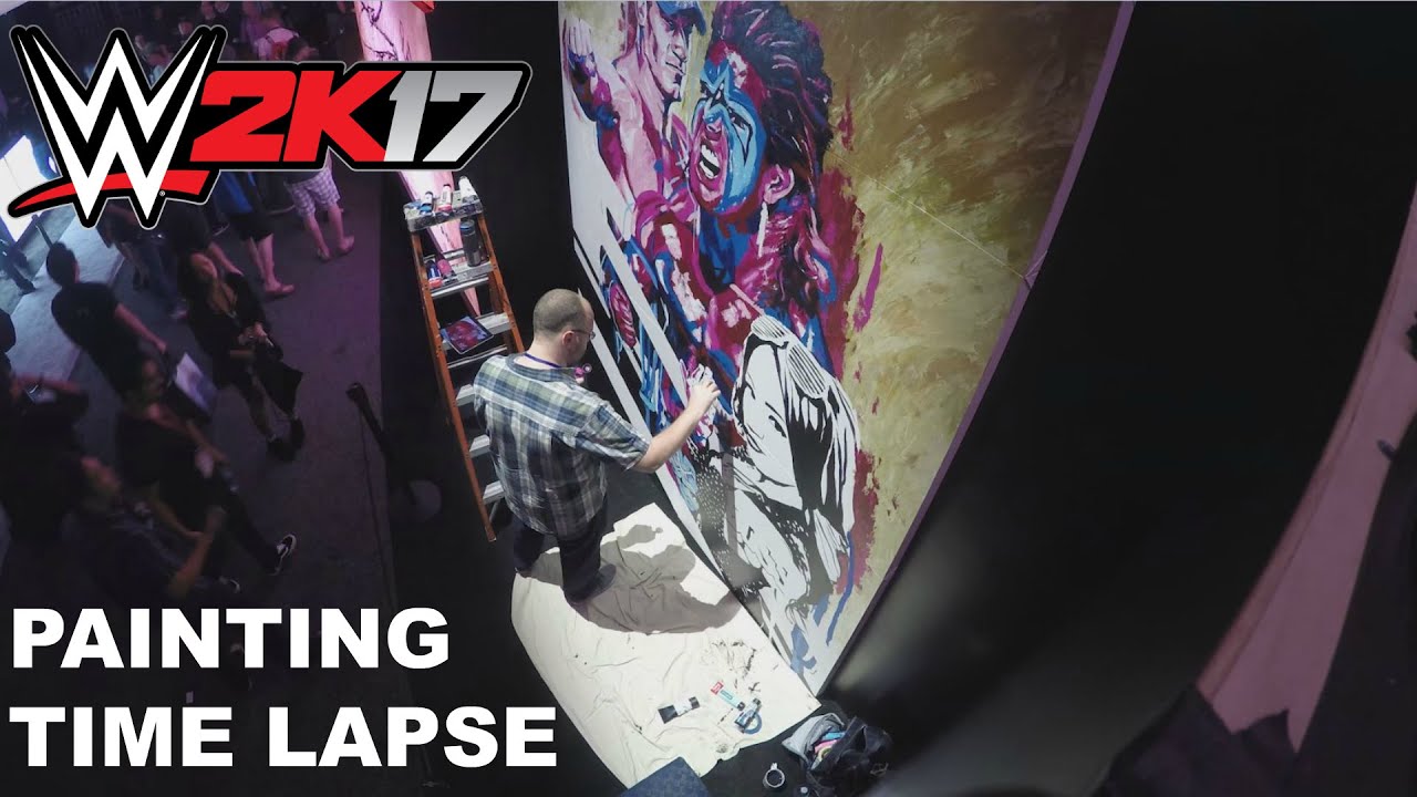 WWE 2K17 Rob Schamberger Painting Time Lapse