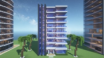 Minecraft tutorial: How to build a Minecraft apartment #9 & full interior (STRAIGHTFORWARD TUTORIAL)