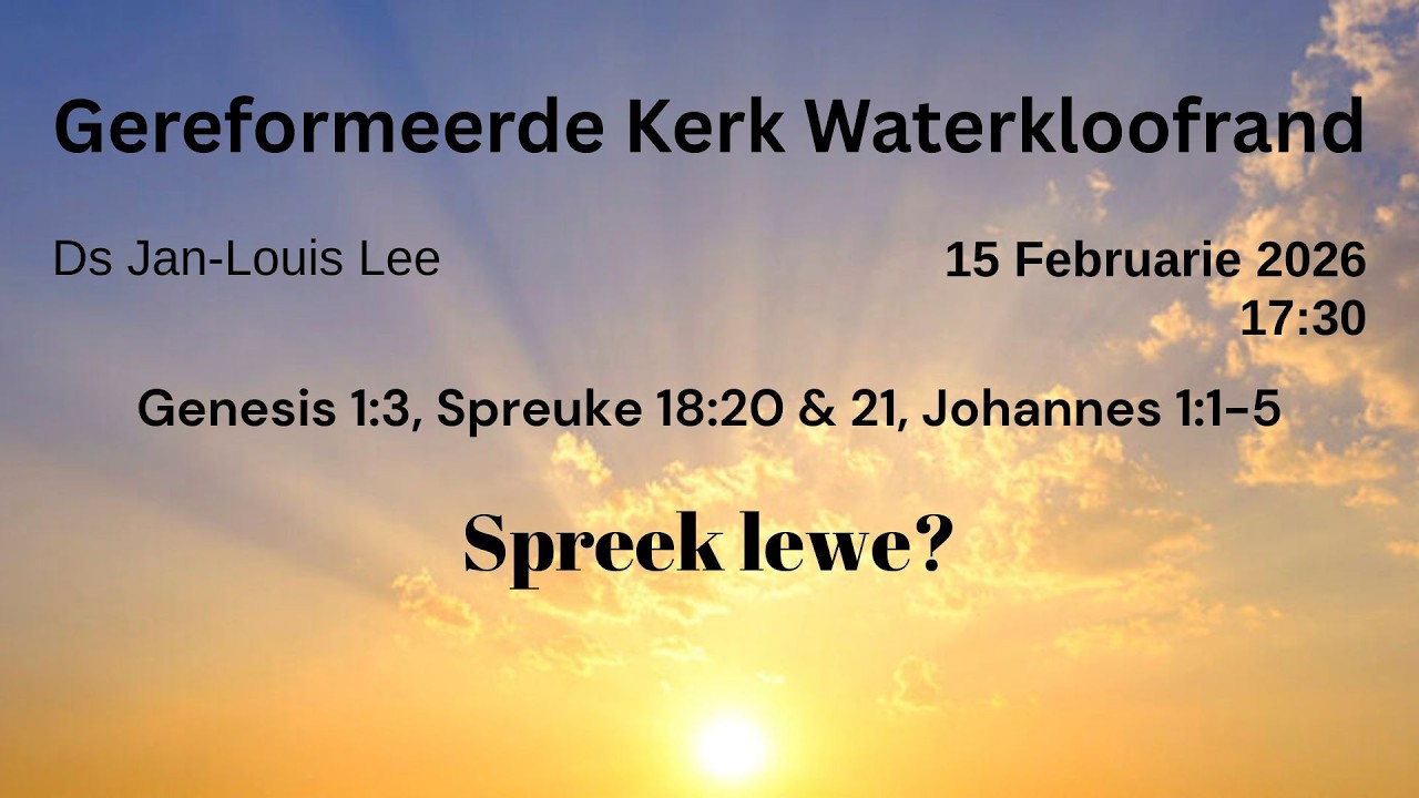 Spreek lewe? - GK Waterkloofrand