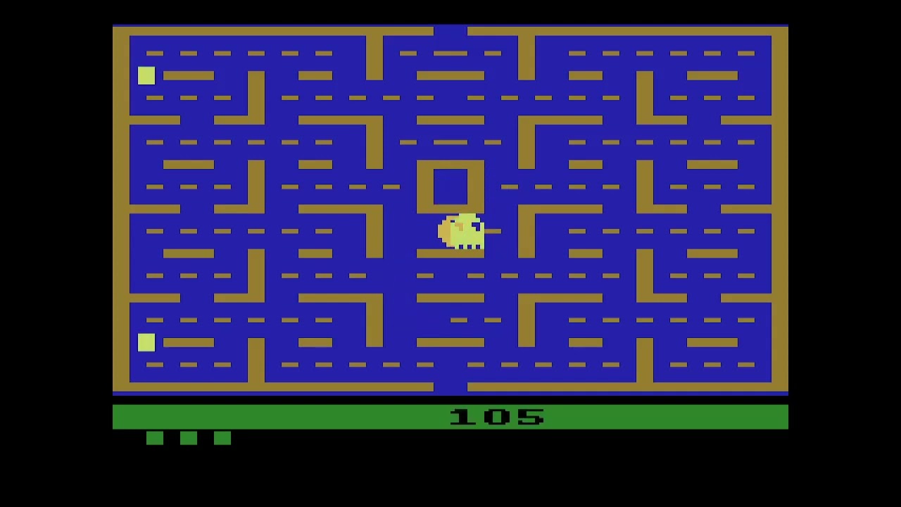 Atari 2600 Pac-Man 100 Score Speedrun 1.200 (Best Time)