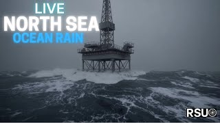 Atlantic Ocean Rain Sounds For Sleep | Dangerous Waves &amp; Rain
