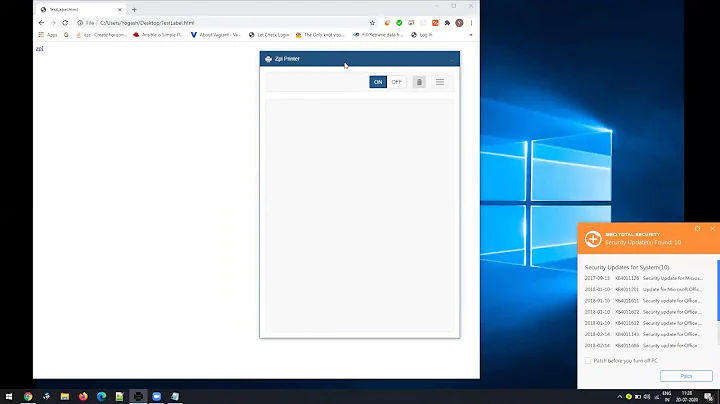 Direct label print from website zebra printer ZPL