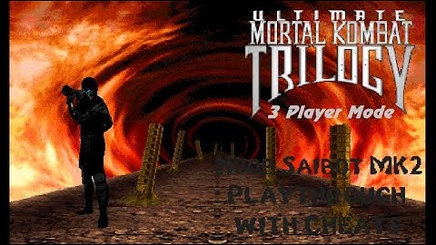 Ultimate Mortal Kombat Trilogy - Noob Saibot MK2 Playthrough with Cheats (3 Player Mode)