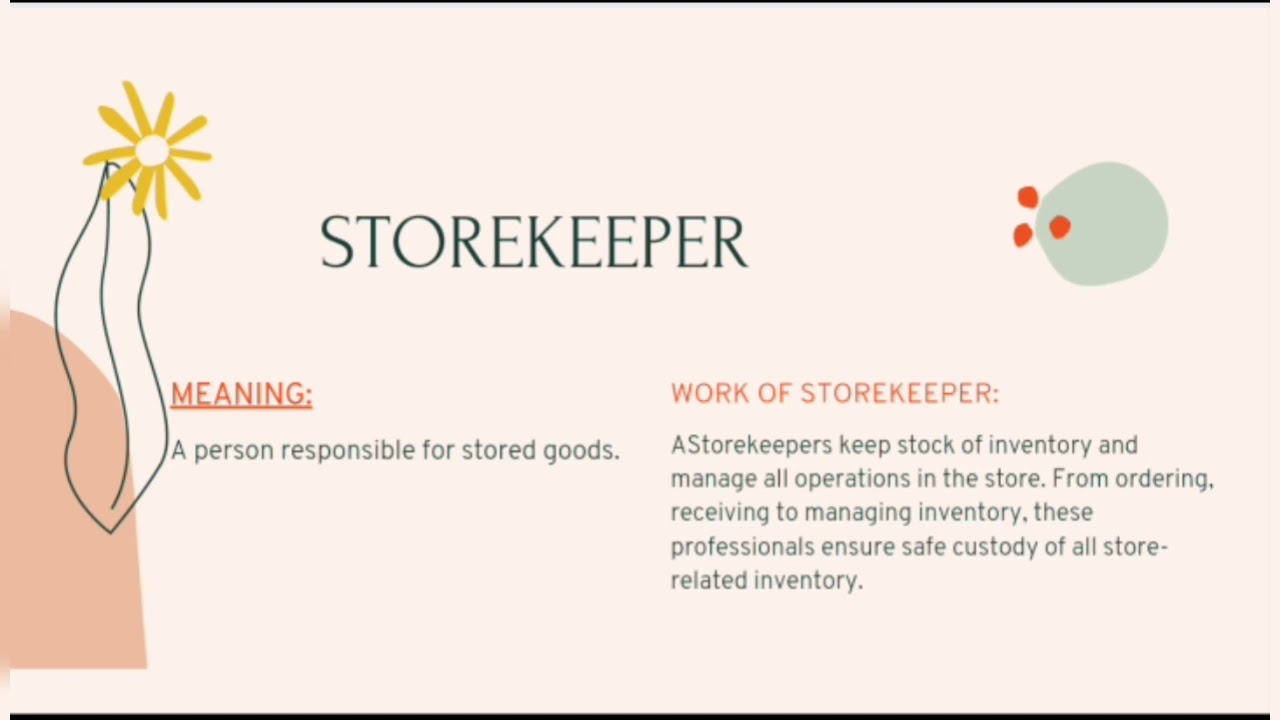 Storekeeper meaning Requirements YouTube Storekeeper meaning Requirements YouTube