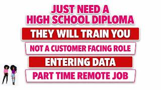 📌Remote Part Time Data Entry Job | Start With Just a High School Diploma (Beginner Friendly)