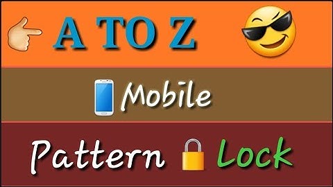 A TO Z using Android pattern Lock |Alphabetical letters|