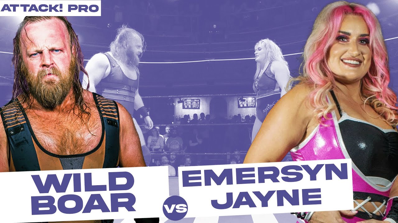 FREE MATCH - Wild Boar vs Emersyn Jayne (ATTACK! Pro) #intergenderwrestling