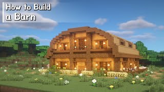 Minecraft: How To Build a Barn Tutorial (Building Tutorial) (#12) | 마인크래프트 건축, 집 짓기, 인테리어