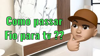 Como passar fio no painel de televisão ripado