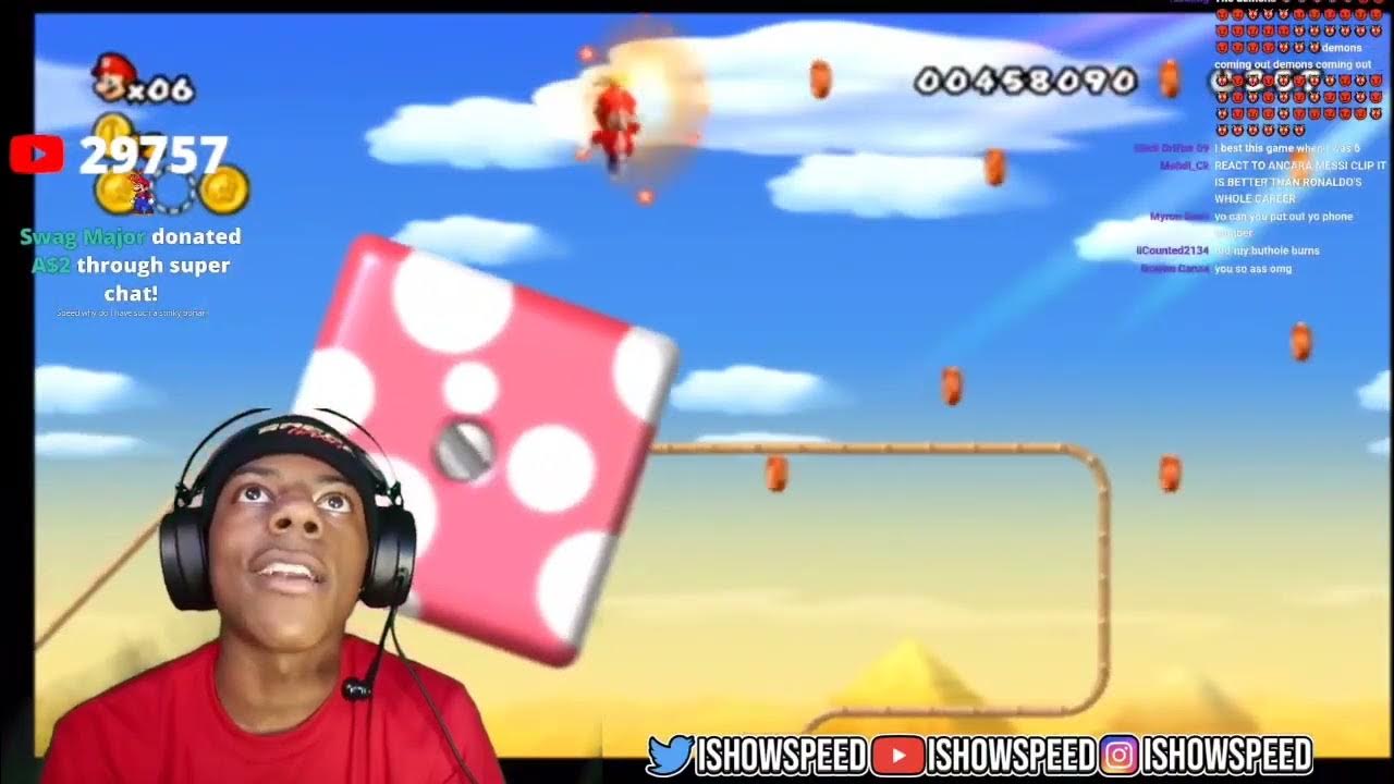ISHOWSPEED PLAYS NEW SUPER MARIO BROS WII FOR THE 3RD TIME AND GOES
