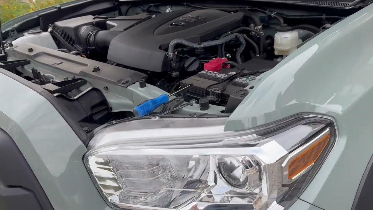 How to adjust headlights Toyota Tacoma 2016-23 Gen 3 - YouTube