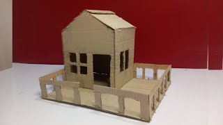 How To Make Beautiful Small Cardboard House I DIY Miniature Cardboard House #DIY