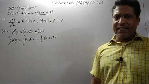 Second Year Mathematics, Chapter#6 Ex.6.11,Lecture #61,  (Differential Equations).Separable Method.