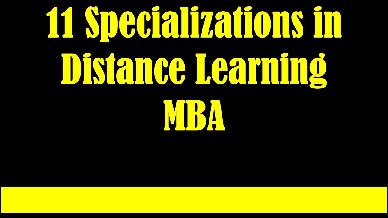 11 Specializations in distance learning MBA offered by amity university ...