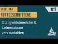 EXCEL VBA Fortgeschrittene #1 - Gültigkeitsbereiche von Variablen (Dim, Static, Public)