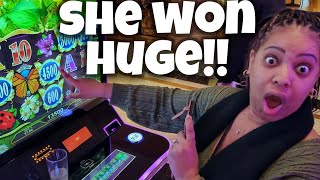 She Won HUGE After I Insisted She Play This Slot Machine!!