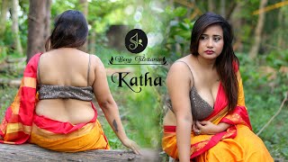Katha | Yellow & Red Saree Look | Saree Lover | Bong Crush | Backless Saree | Bong Tilottama