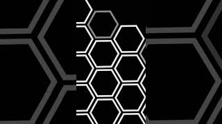 Hexagon animation black and whit Abstract Motion Video Stock Footage 4K