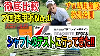 【プロ使用率No.1シャフト】飛んで曲がらないシャフトを探せ！プロ専用施設でツアーADを徹底的に打ち比べ！！開発中のシャフトも！？【トラックマン】