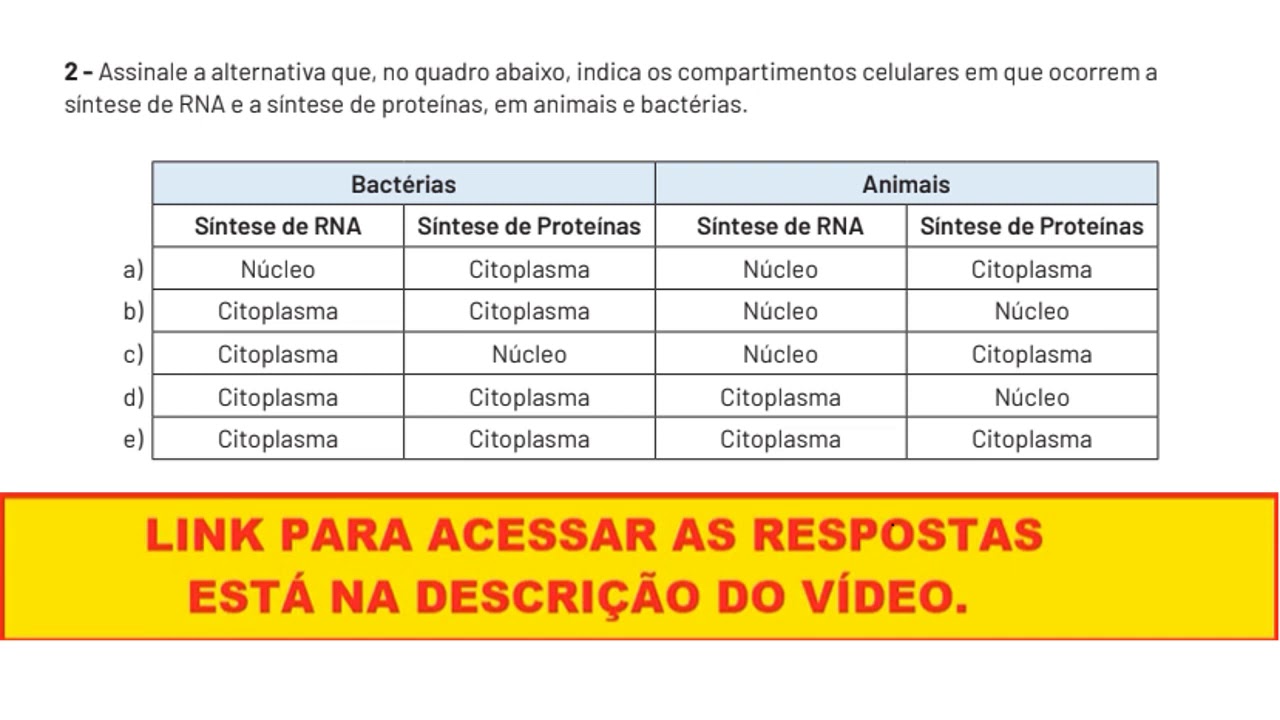 Qual Das Alternativas Indica Corretamente Os Compartimentos Celulares