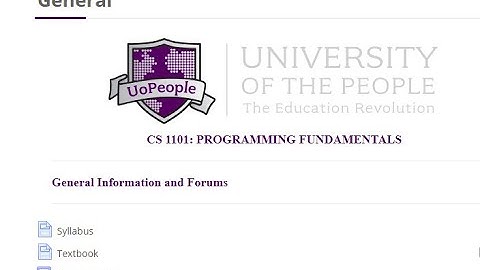 Uopeople CS1101 Programming Fundamentals Week 1