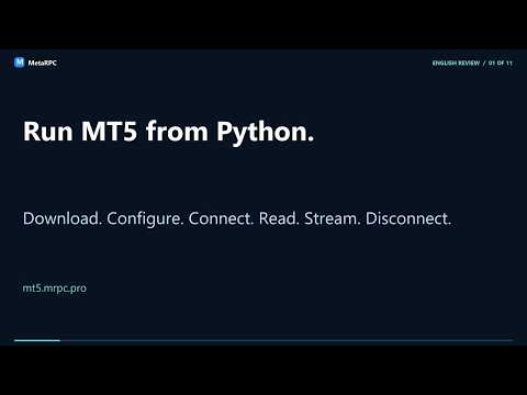 Run MT5 from Python. | MetaRPC